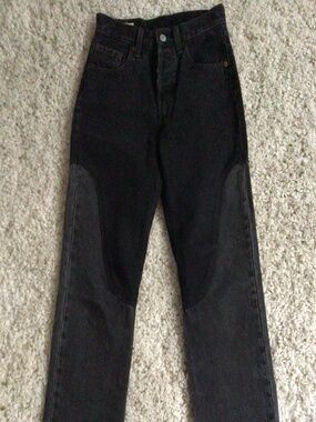 Levi’s 501 Black Chaps Jeans, Sz 24 waist